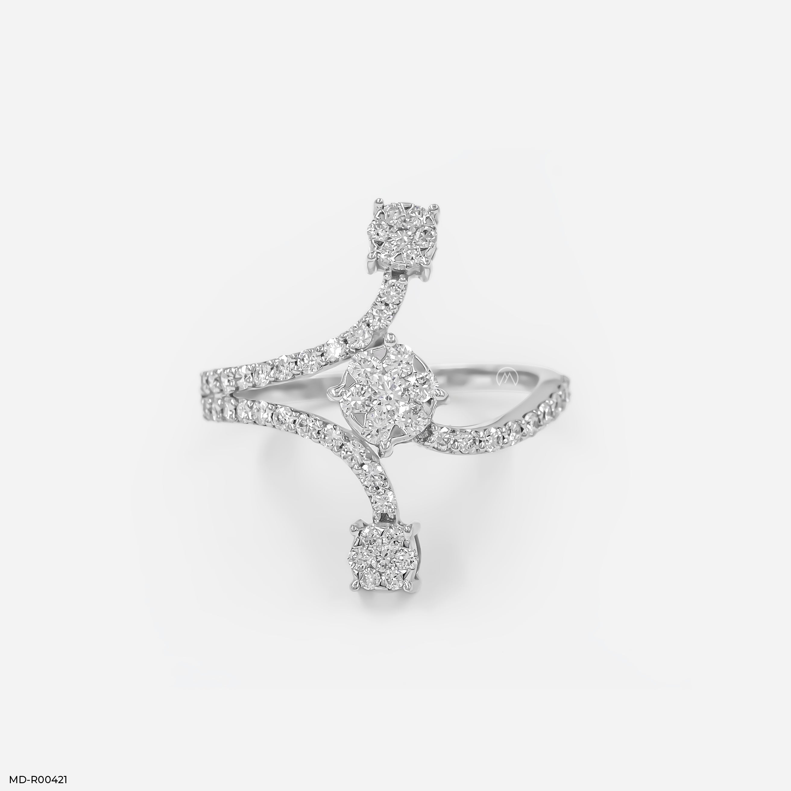 0.5 Carat Sparkling Sphere Lab Diamond Ring