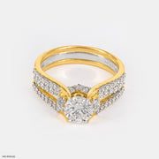 1 Carat Round Regal Diamond Ring 14K Yellow Gold