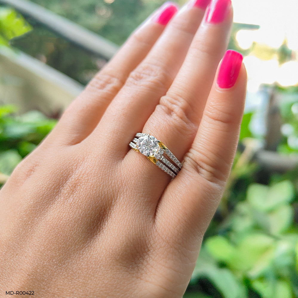 1 Carat Round Regal Diamond Ring 14K Rose Gold