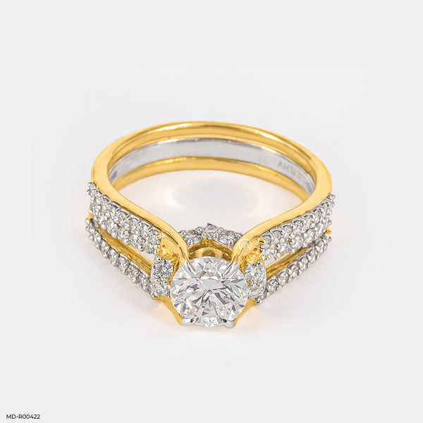 Regal Princess Diamond Rings 14K Yellow Gold