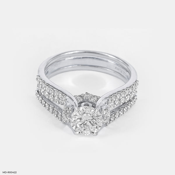 1 Carat Round Regal Diamond Ring Platinum 950