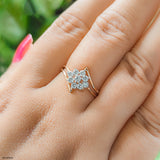 Floret Miracle Lab Diamond Ring 14K Rose Gold