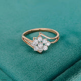 Floret Miracle Lab Diamond Ring 14K Rose Gold