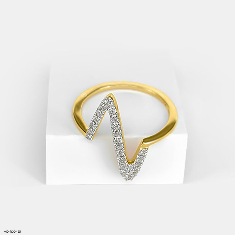 Musician's Abode Diamond Ring 14K Yellow Gold