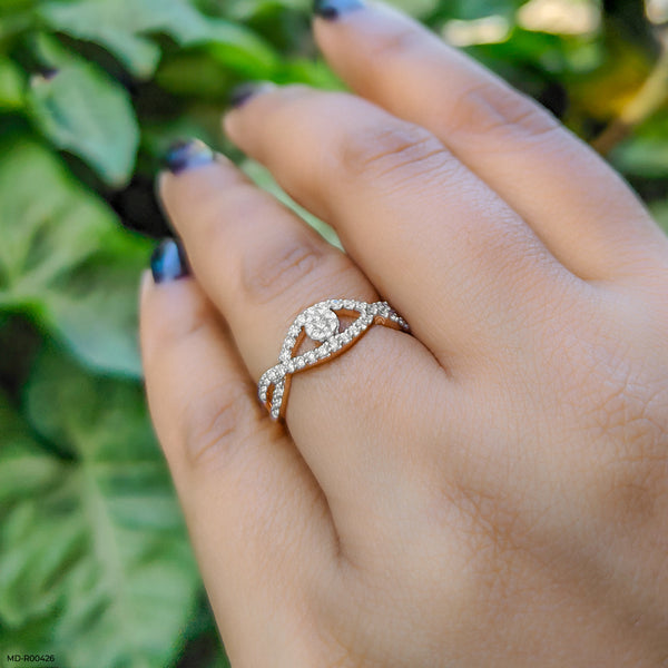 Orchid Oasis Diamond Ring 14K Rose Gold