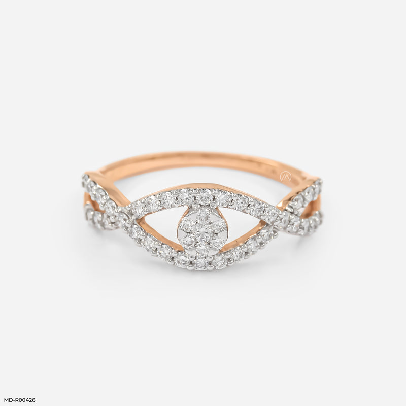 Orchid Oasis Lab Diamond Ring 14K Rose Gold