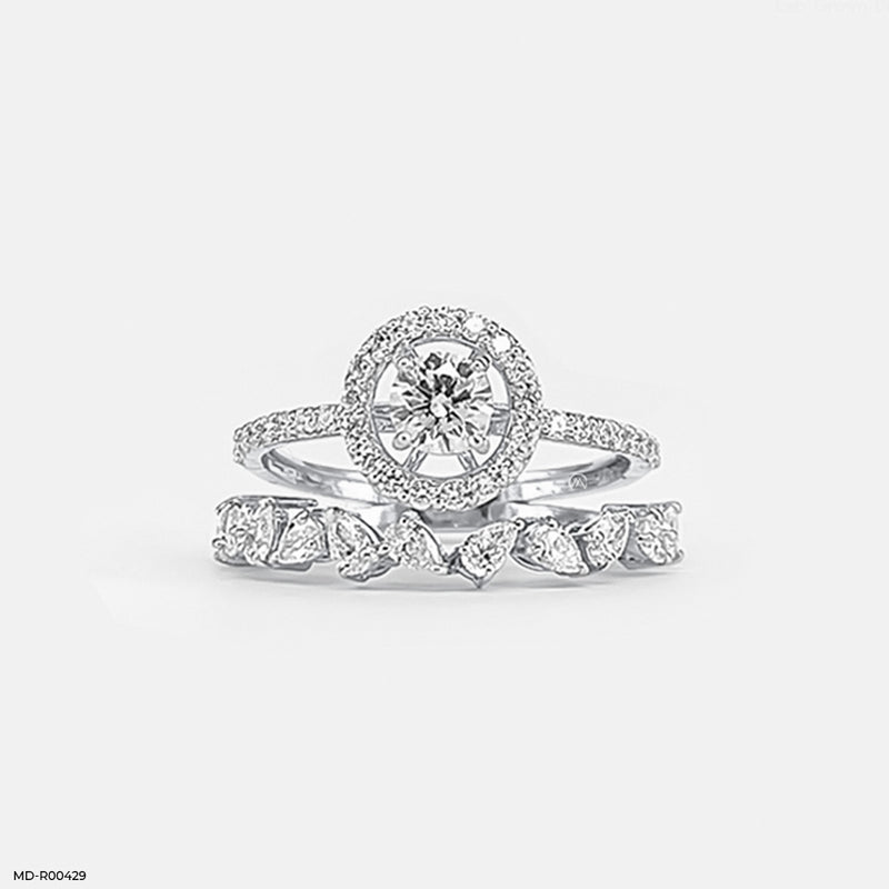 Aural Beauty Diamond Rings 14K White Gold
