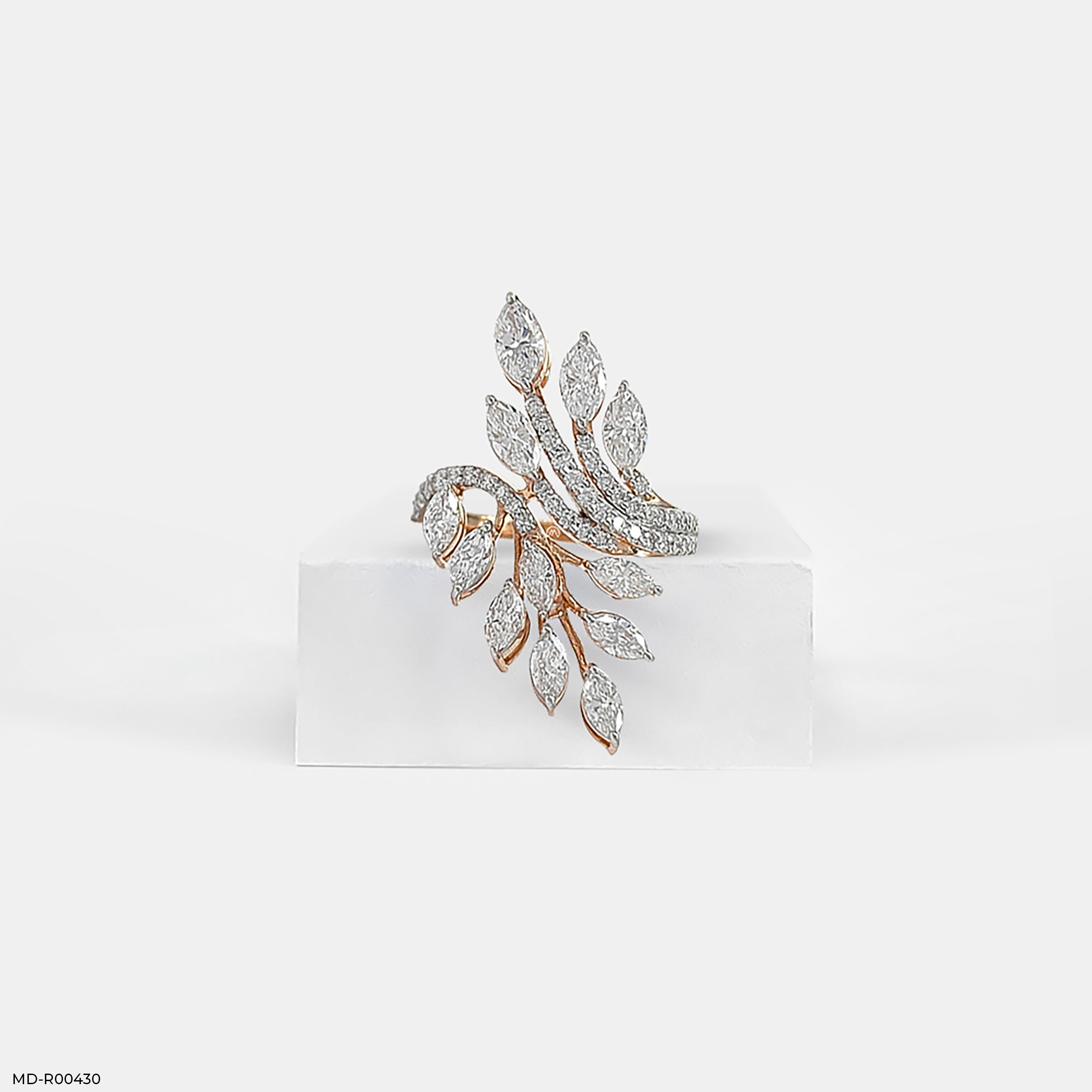Whispering Willow Rings 9K Rose Gold