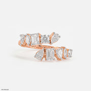 1.5 Carat Dazzling Multi-Shape Lab Diamond Ring 14K Rose Gold