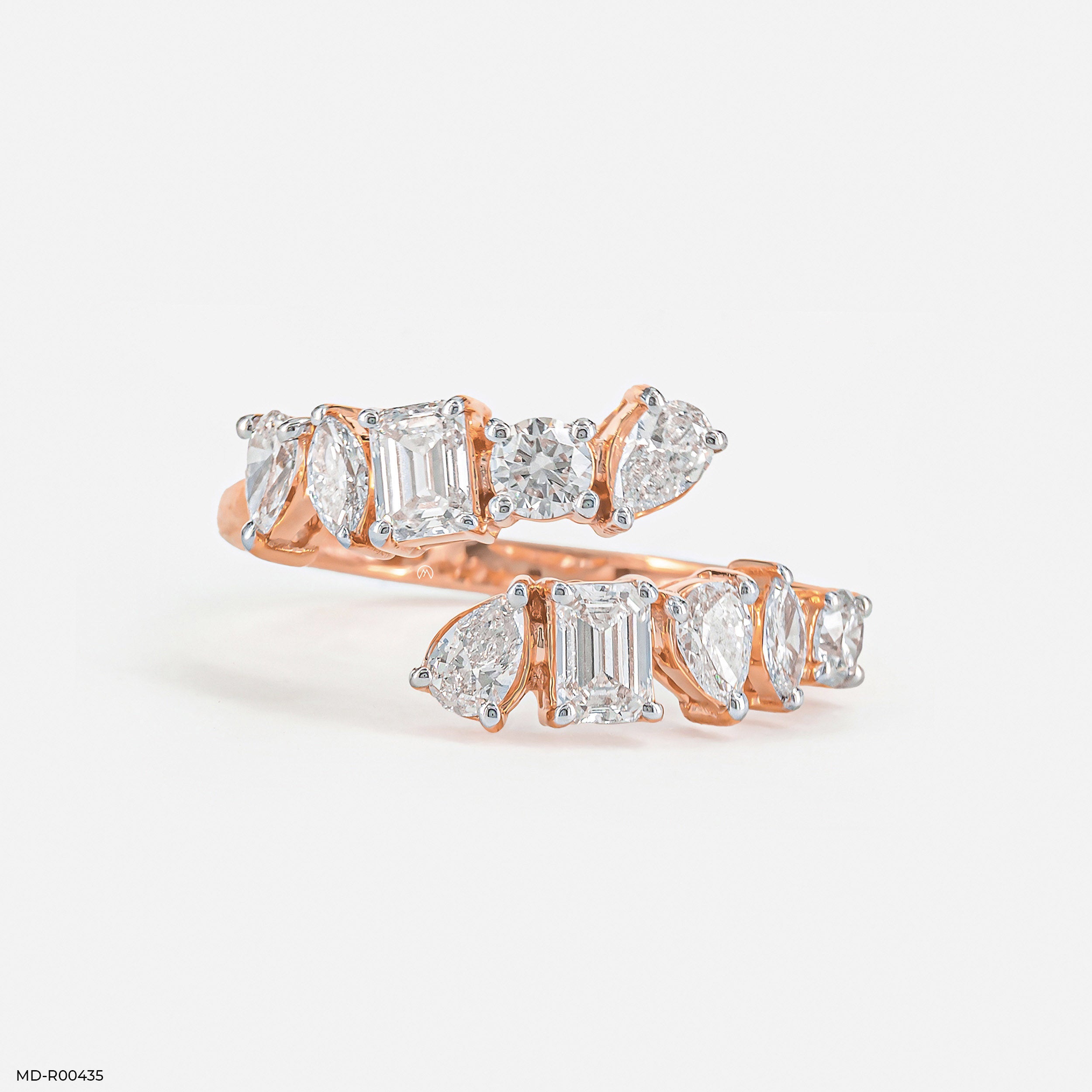 1.5 Carat Dazzling Multi-Shape Lab Diamond Ring 14K Rose Gold