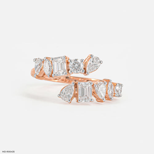 Dazzling Multi-Shape Lab Diamond Ring 14K Rose Gold