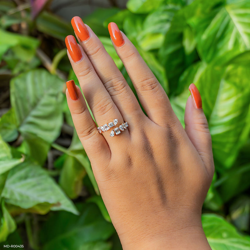 Three Different Shaped Diamond Ring 14K Yellow Gold