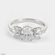 The Marquise Petal Ring 9K White Gold