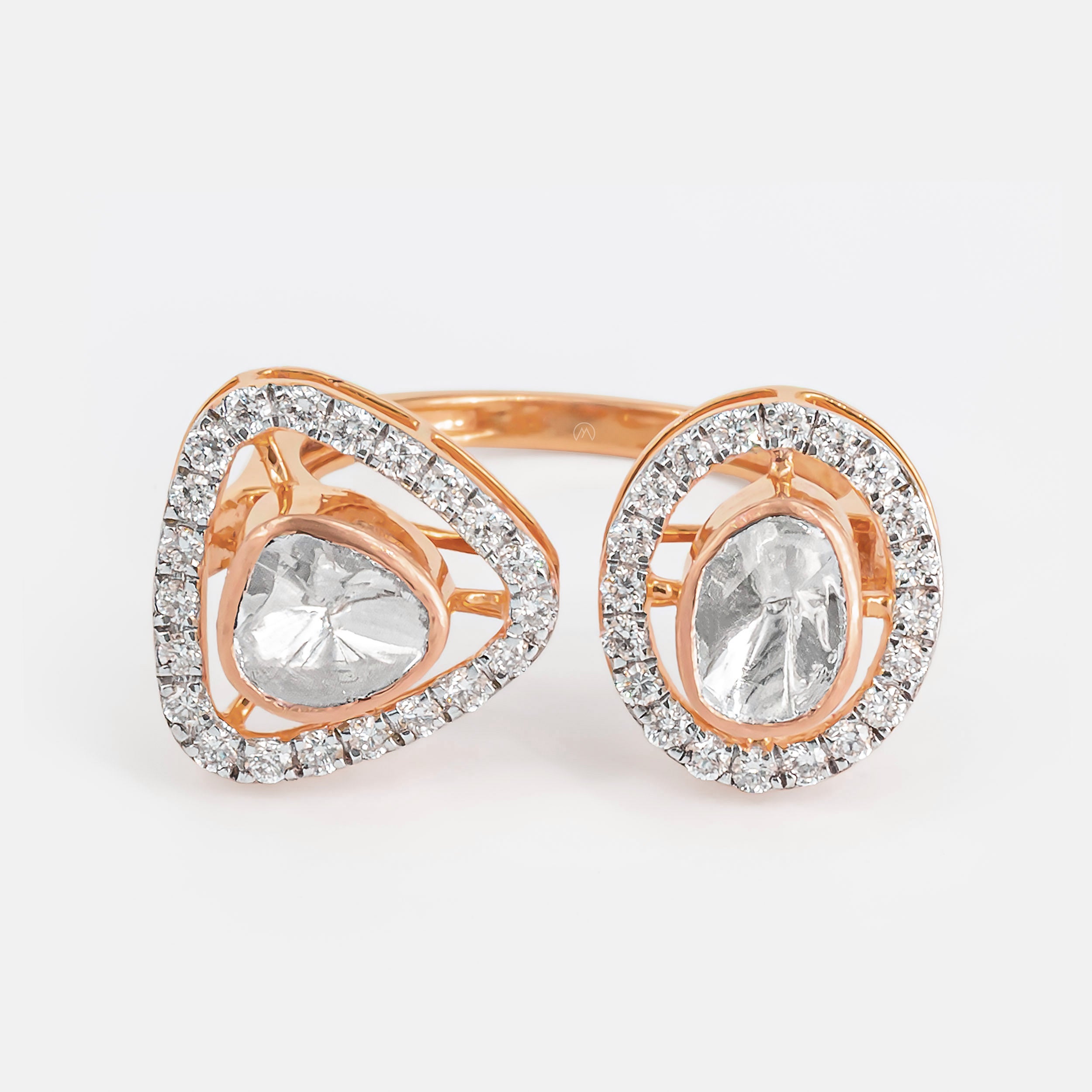 0.5 Carat Duality Polki Lab Diamond Bypass Ring