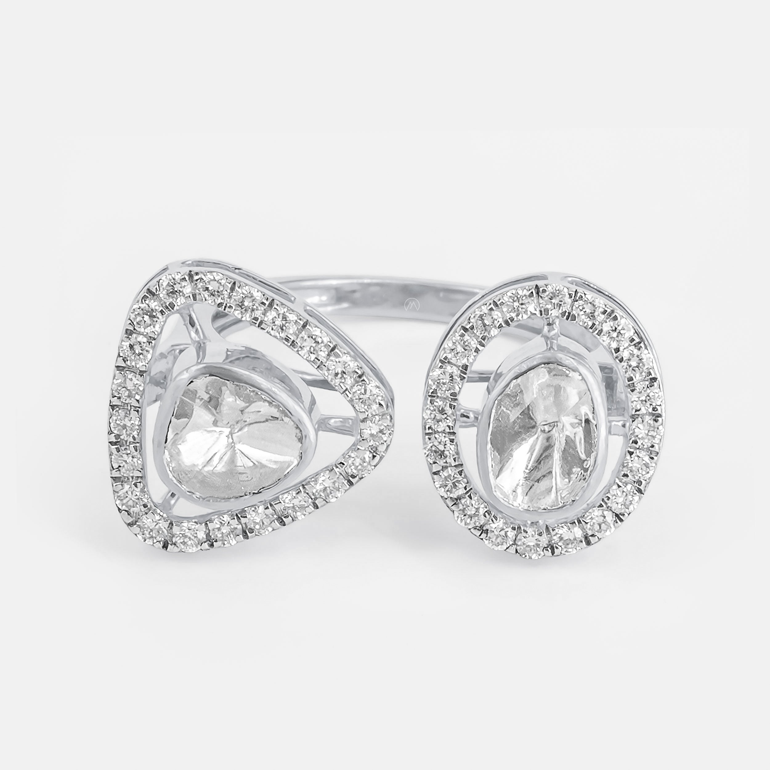 0.5 Carat Duality Polki Lab Diamond Bypass Ring