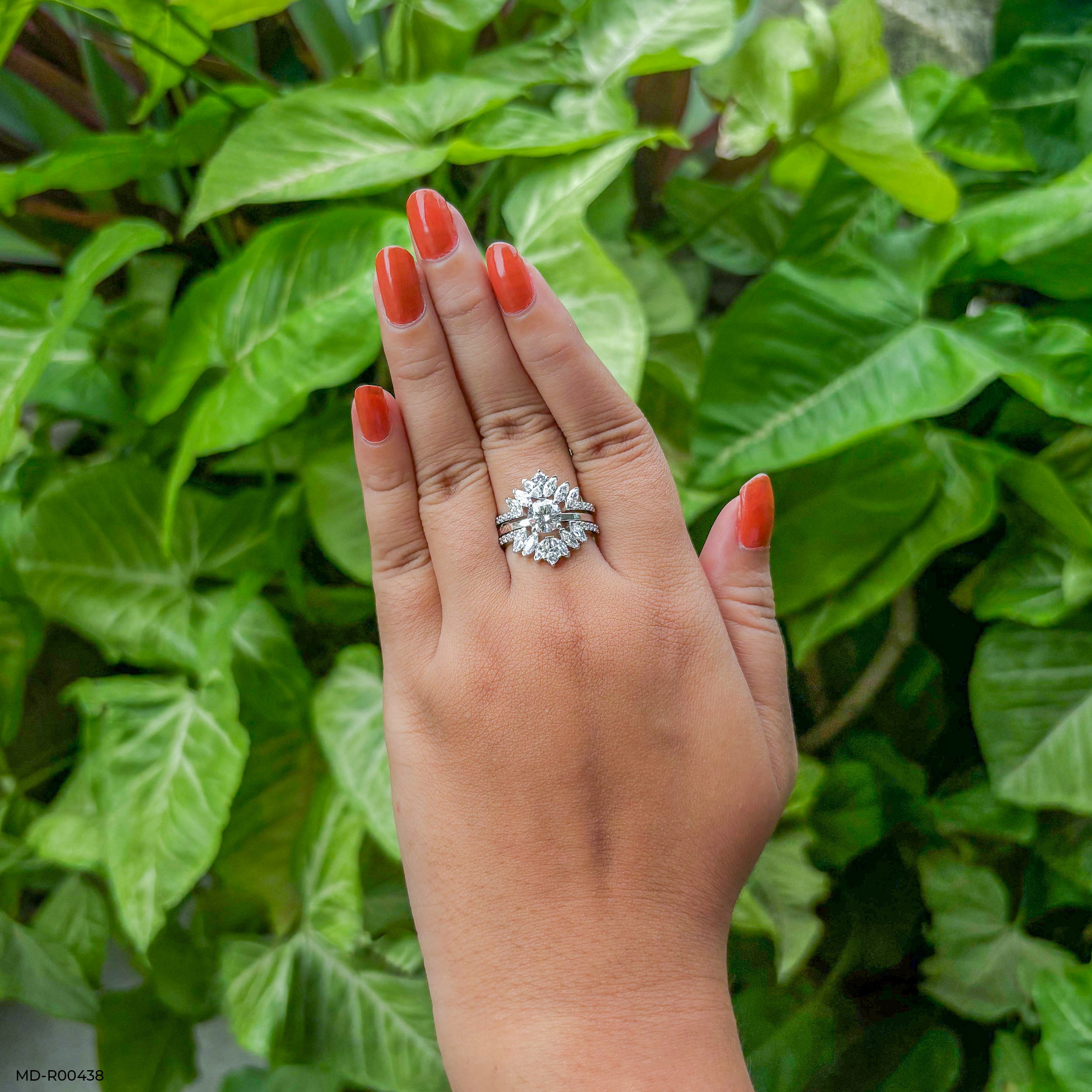 The Imperial Marquise Halo Set Ring Platinum 950