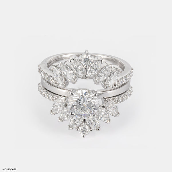The Imperial Marquise Halo Set Ring 14K White Gold