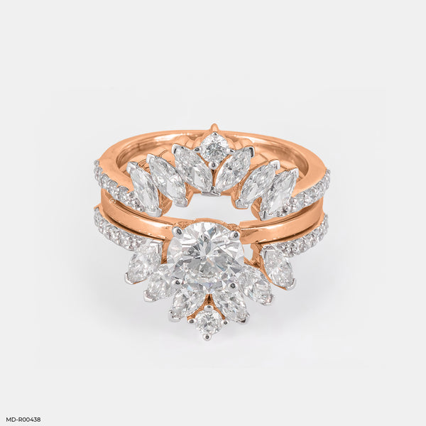 The Imperial Marquise Halo Set Ring 18K Rose Gold