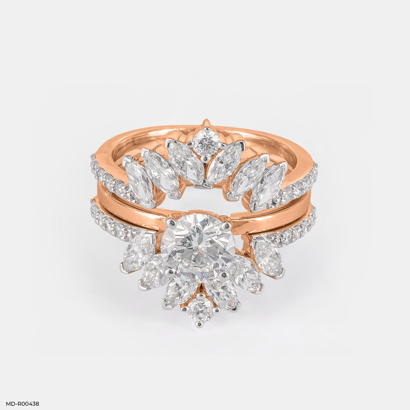 The Imperial Marquise Halo Set Ring 14K White Gold