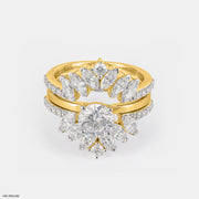 The Imperial Marquise Halo Set Ring 14K Yellow Gold