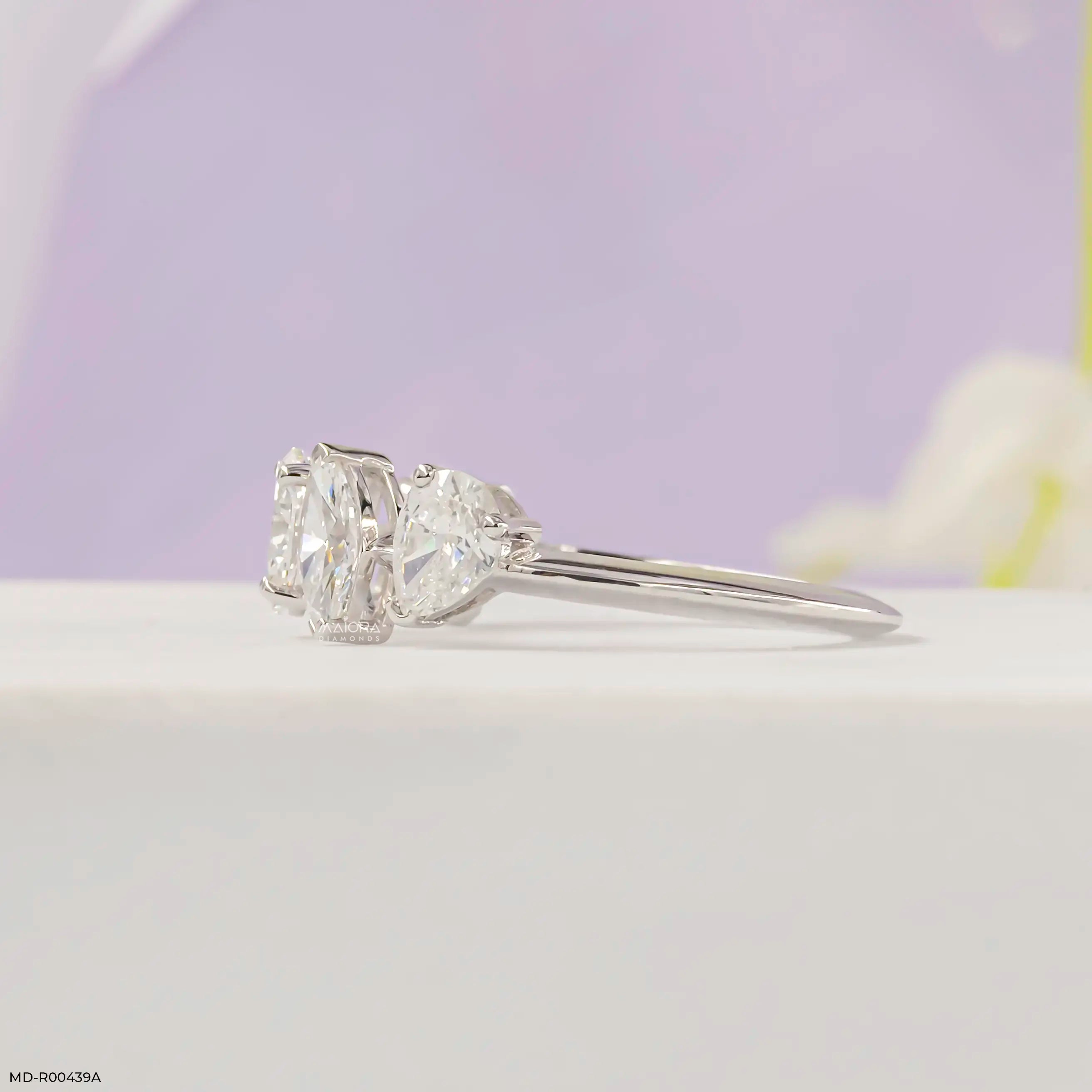 1.45 Multi Fancy Shape Lab Diamond Band Ring 9K White Gold