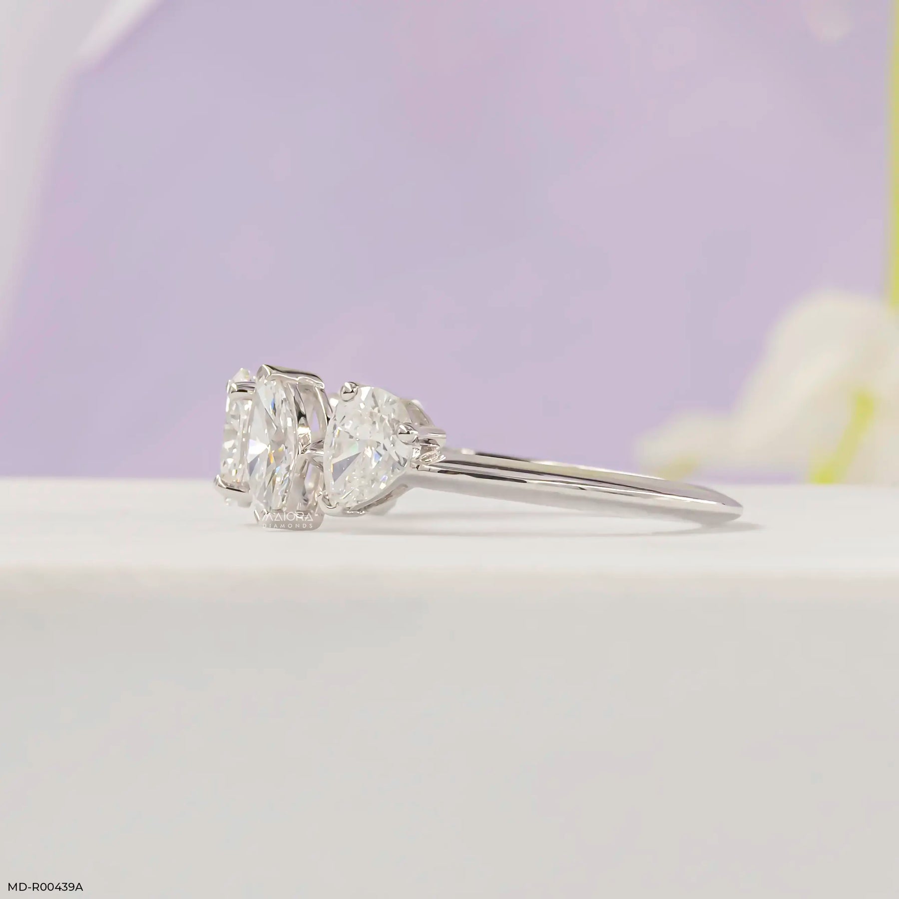 1.45 Multi Fancy Shape Lab Diamond Band Ring 9K White Gold