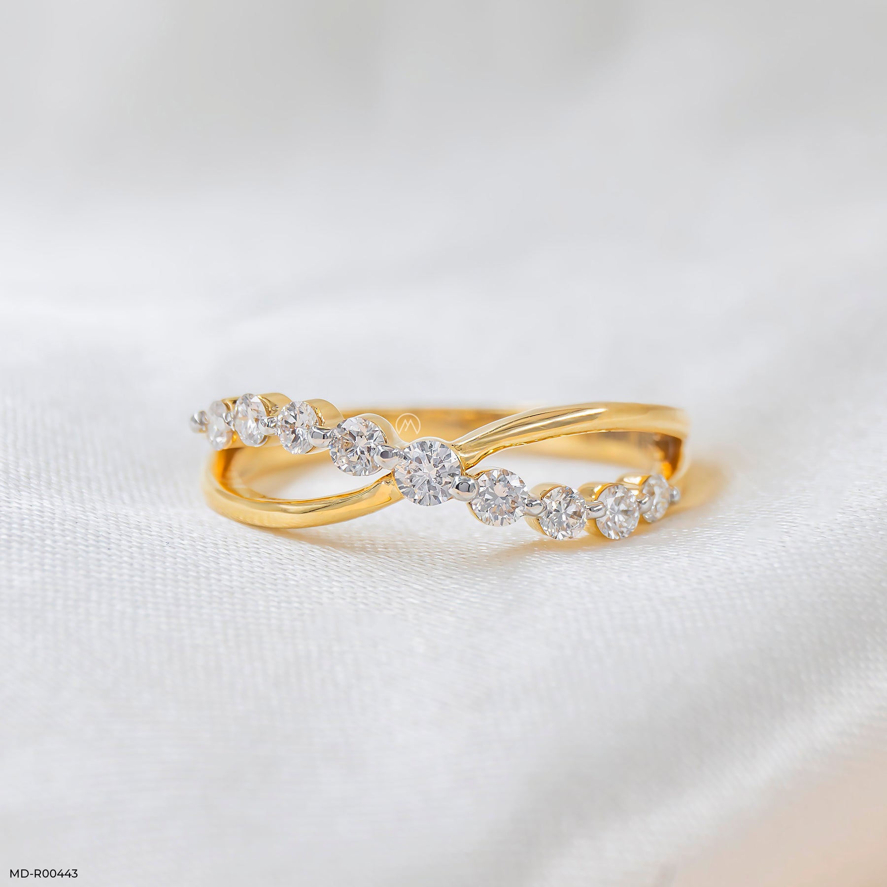 0.35 Carat Petite Sparkle Lab Diamond Ring 14K Yellow Gold