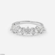 The Diamond Crown Ring 9K White Gold
