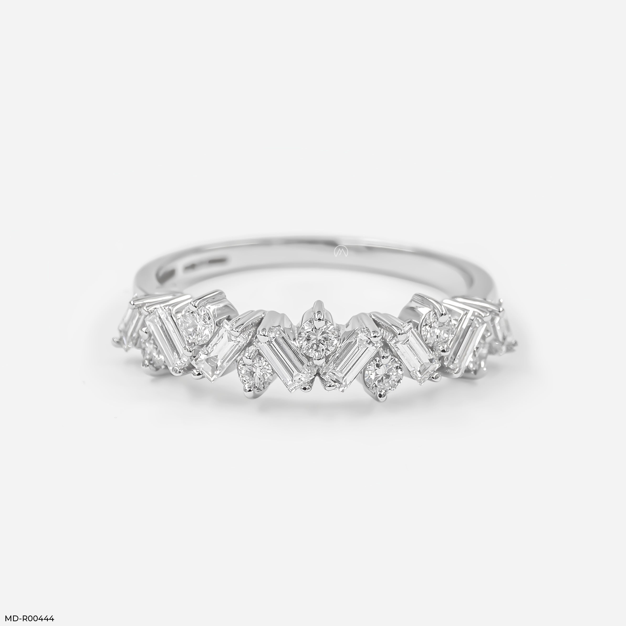 The Diamond Crown Ring 9K White Gold