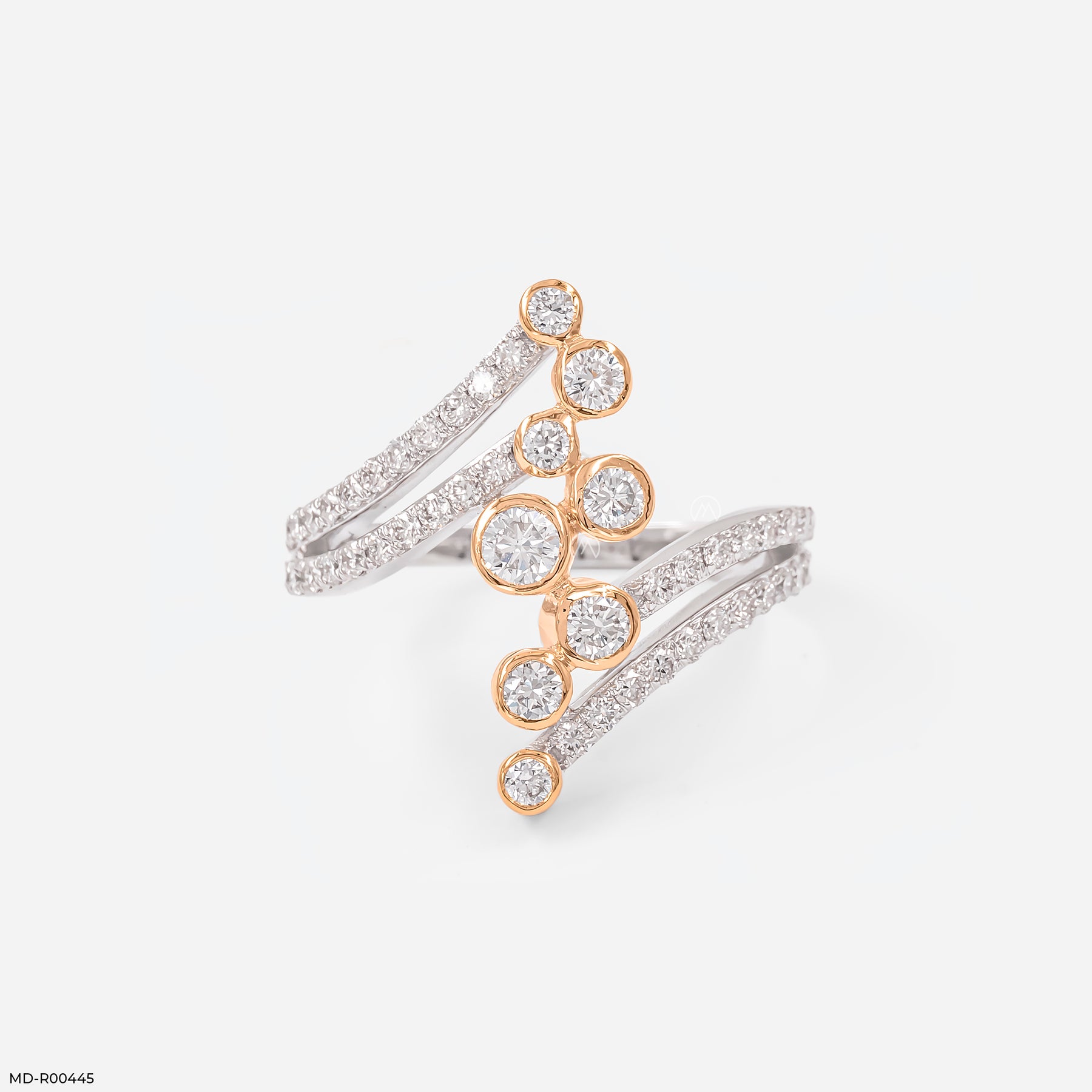 Orbiting Star Ring 14K Yellow Gold