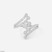 Orbiting Star Ring 9K White Gold