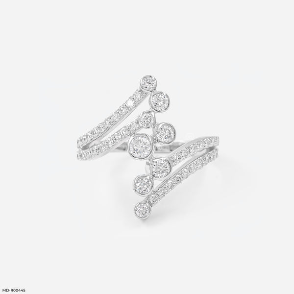 Orbiting Star Ring Platinum 950
