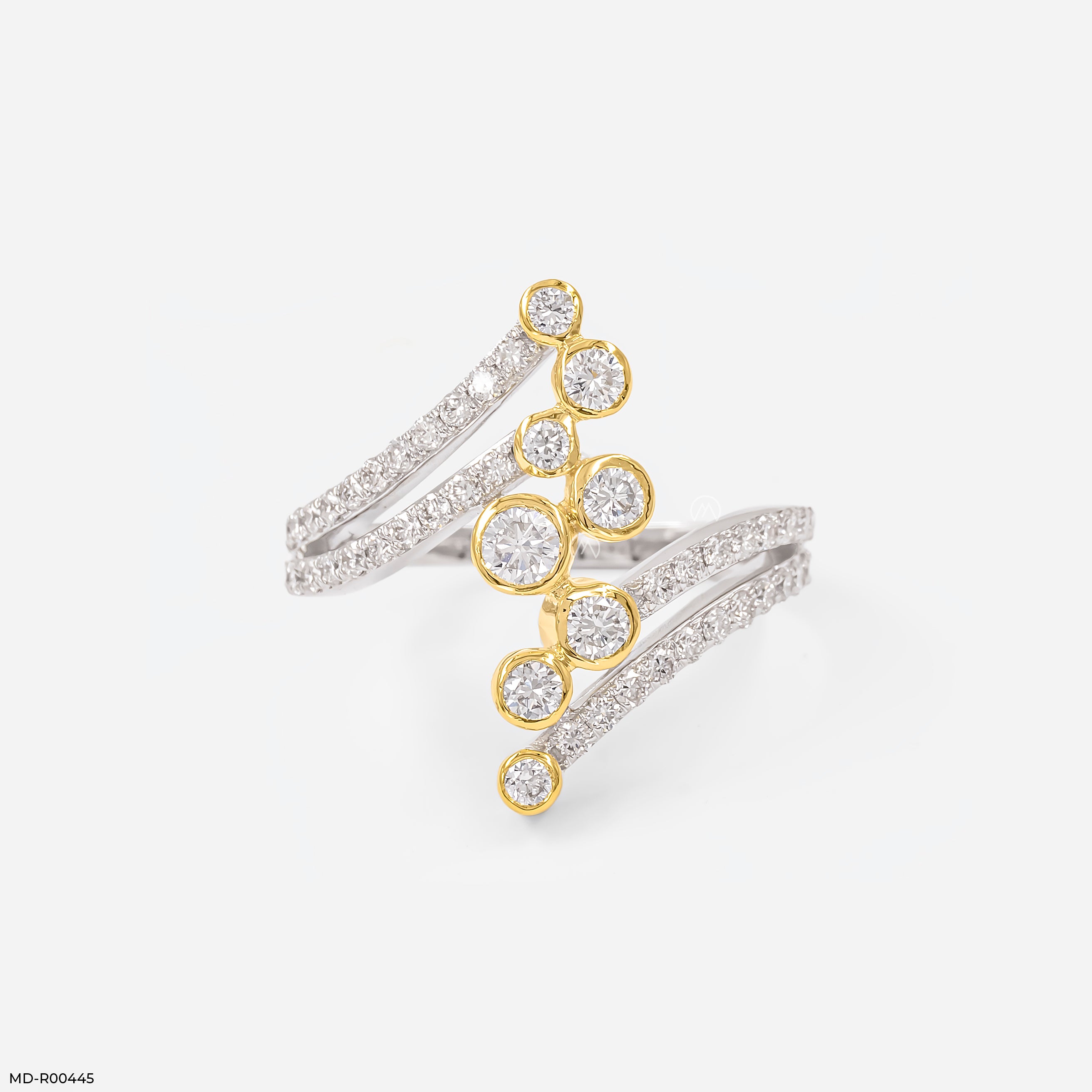 Orbiting Star Ring 9K Yellow Gold