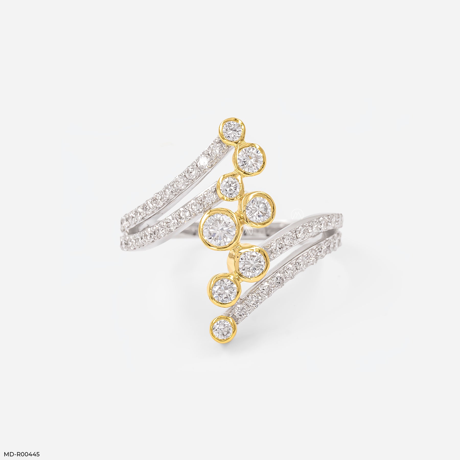 Orbiting Star Ring 14K Yellow Gold