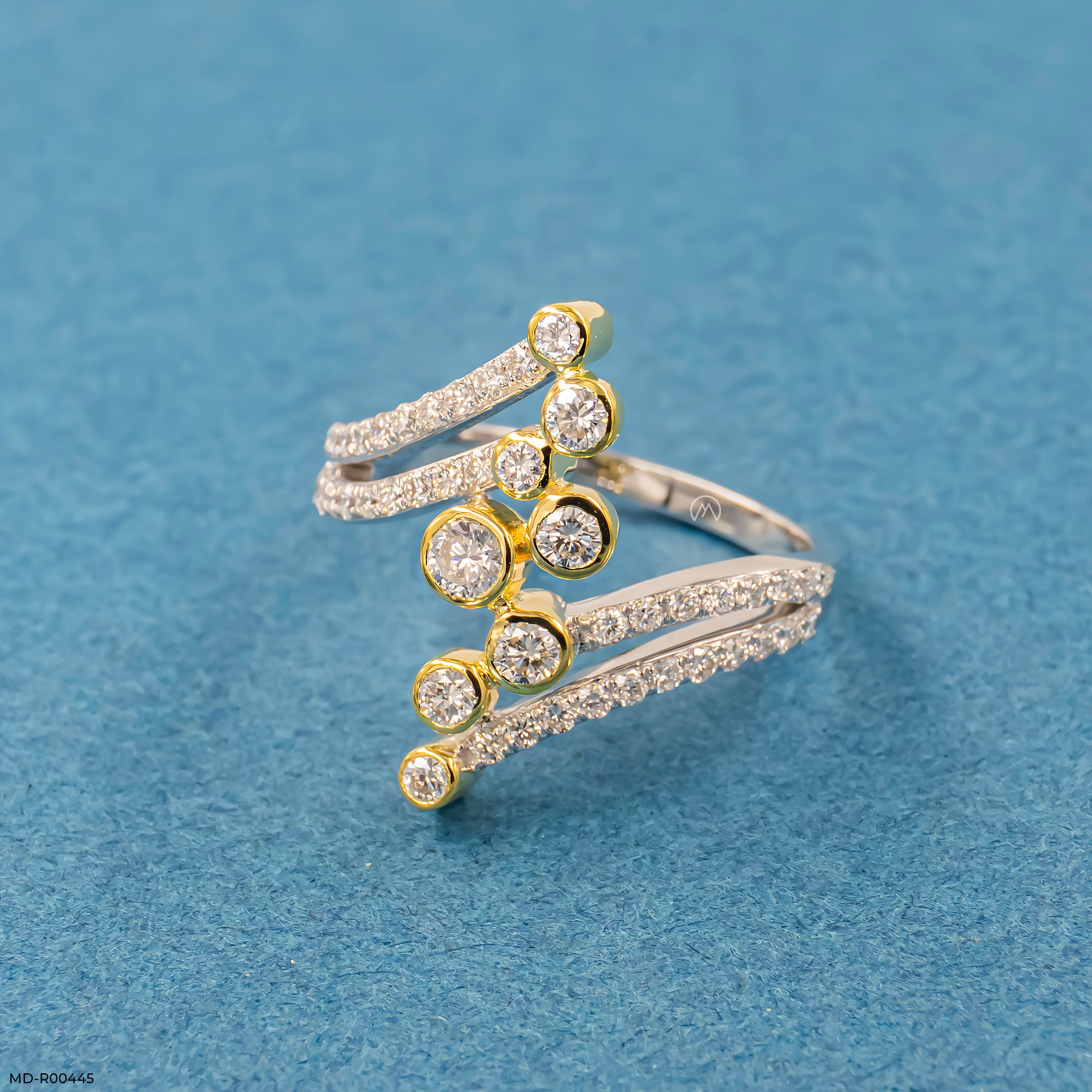 Orbiting Star Ring 9K Yellow Gold