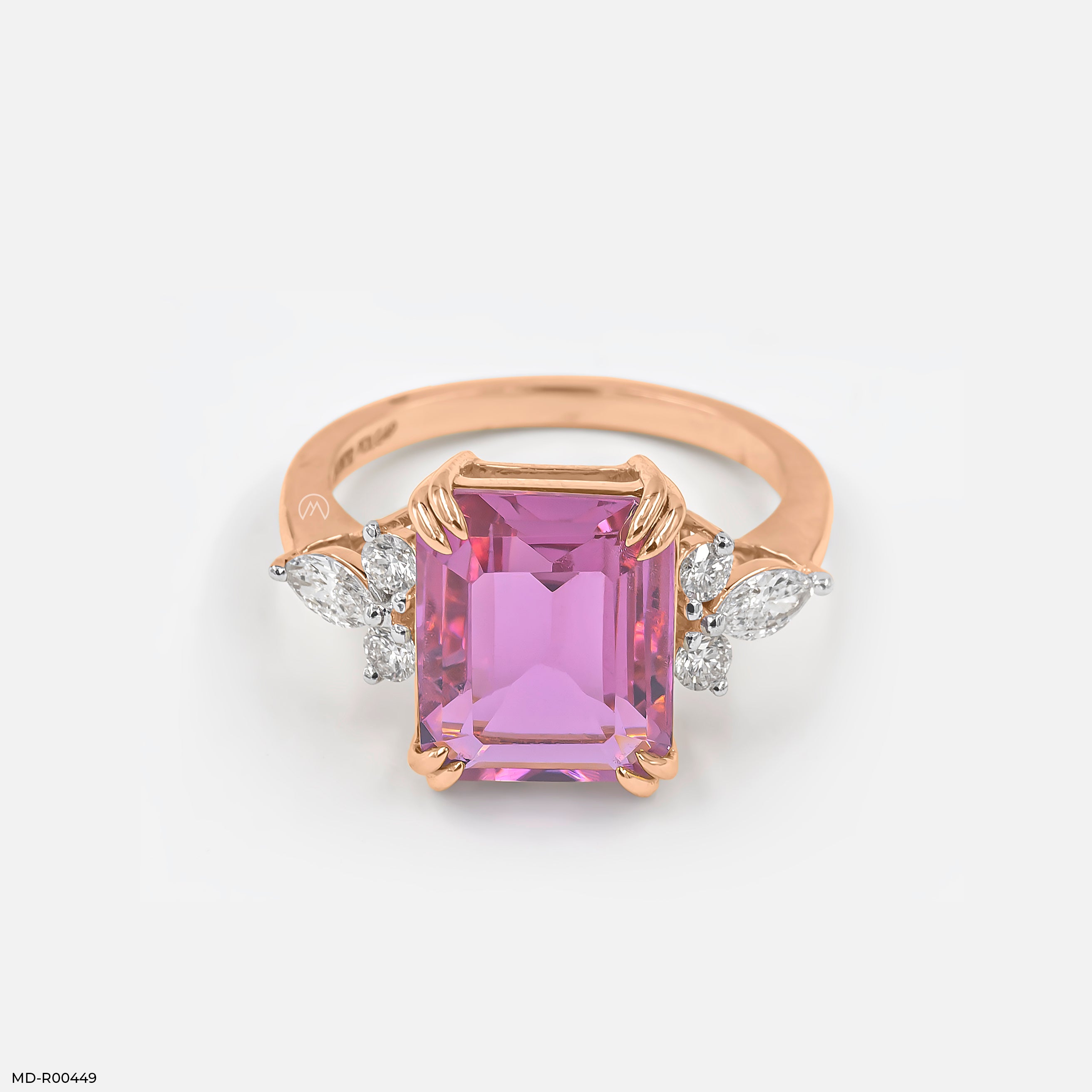 0.35 Carat Ruby Ember Diamond Rings 9K White Gold