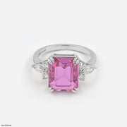0.35 Carat Ruby Ember Diamond Rings 9K White Gold