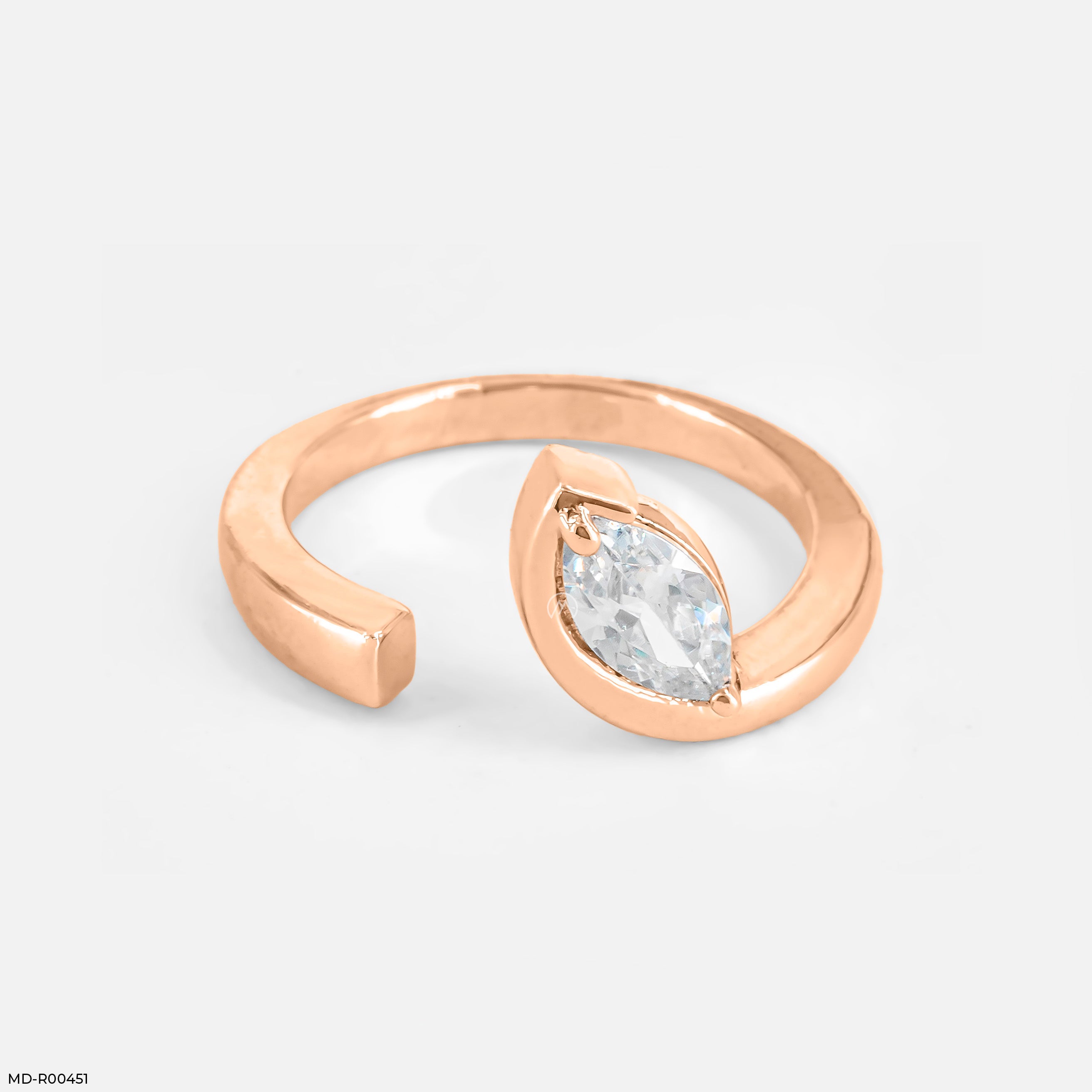 Orbit Marquise Ring 9K White Gold