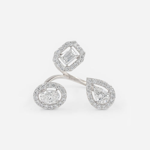 Trilogy Multi-Shape Ring 14K White Gold