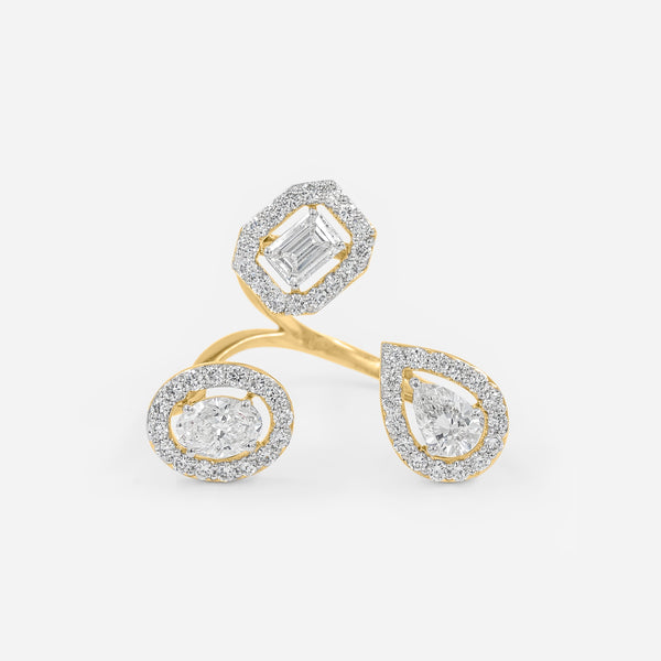 Trilogy Multi-Shape Ring 18K Yellow Gold