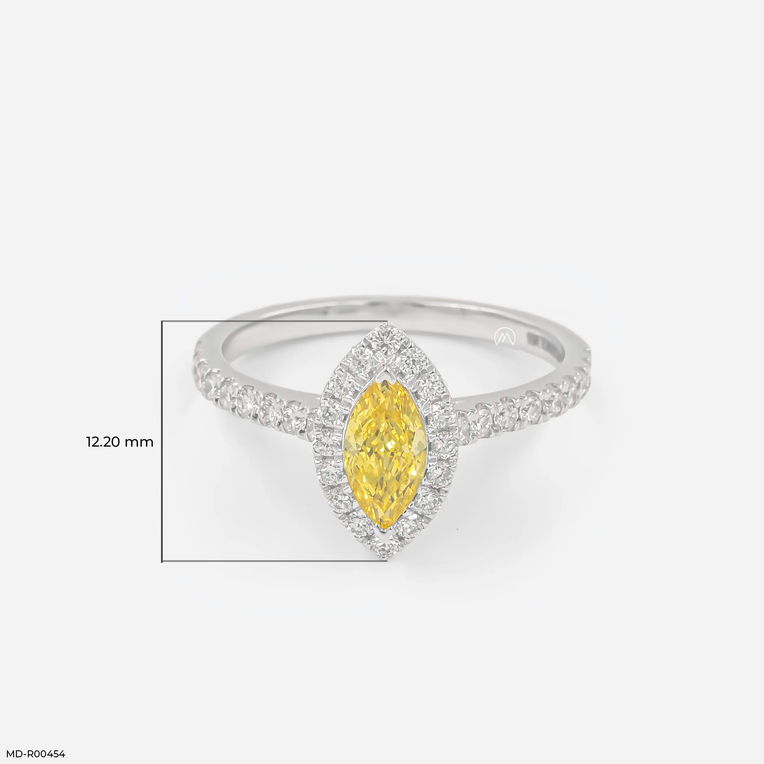 1 Carat Golden Spire Halo Lab Diamond Ring