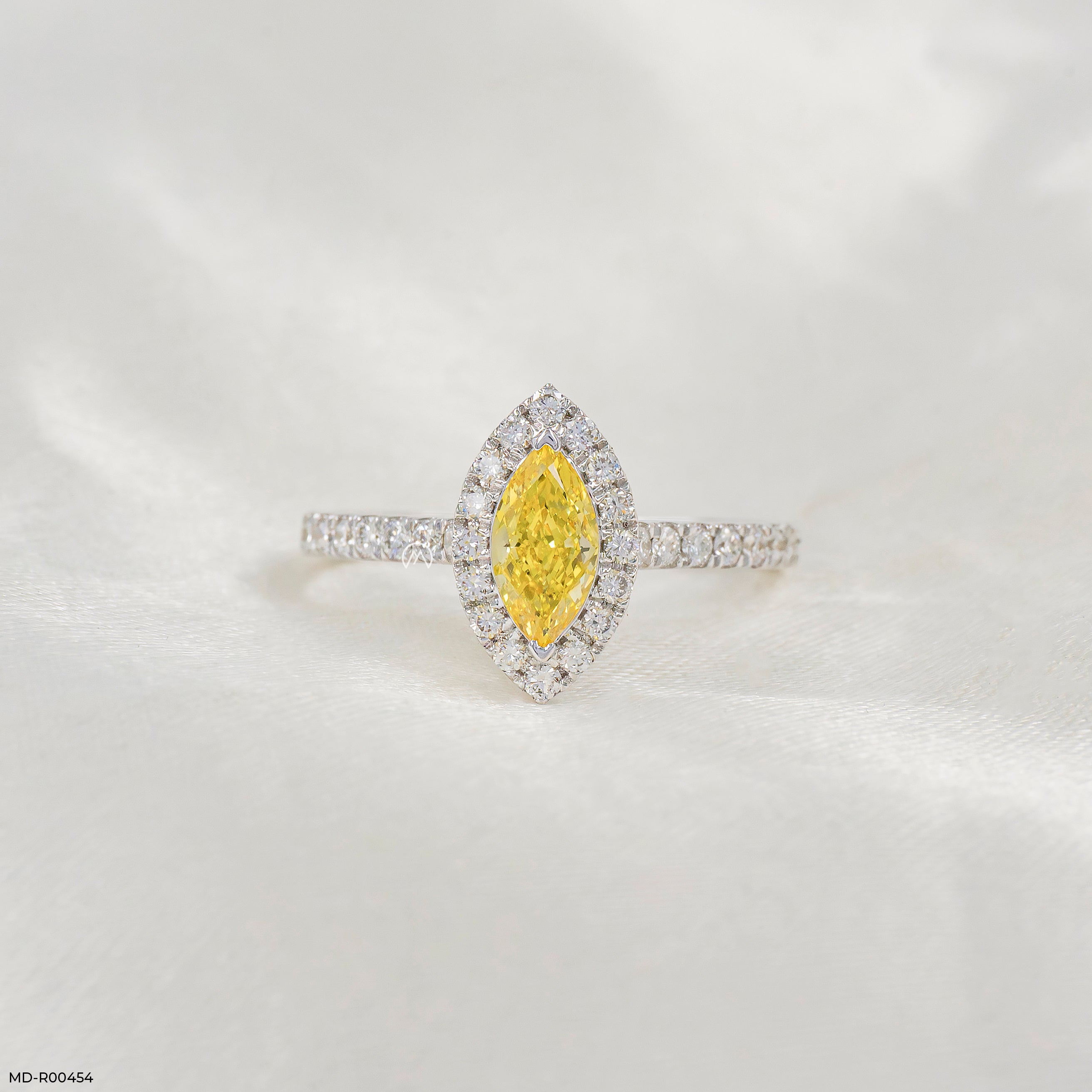 1 Carat Golden Spire Halo Lab Diamond Ring