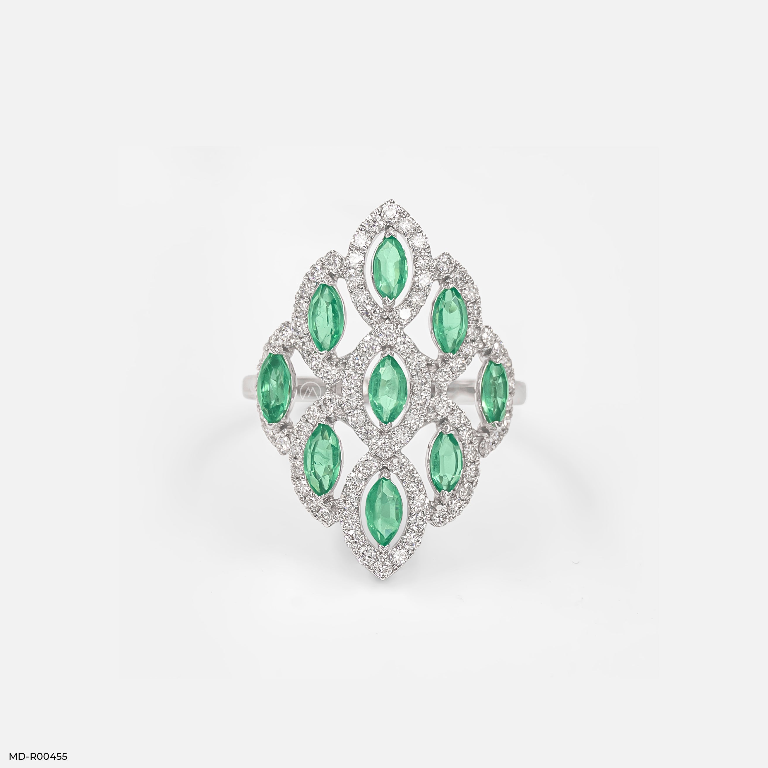 0.75 Carat Nine Jewels Lab Diamond Ring 14K White Gold
