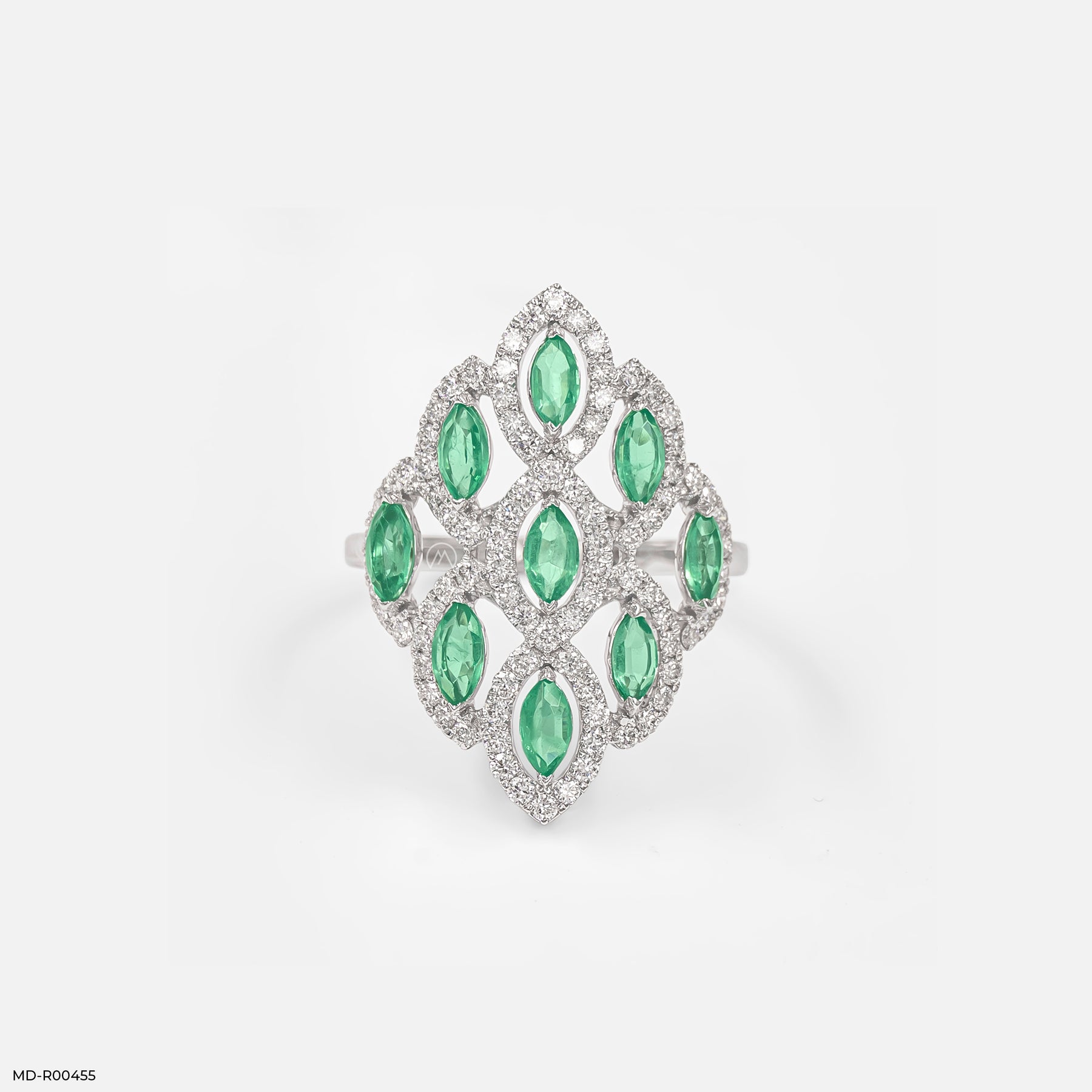 0.75 Carat Nine Jewels Lab Diamond Ring 14K White Gold