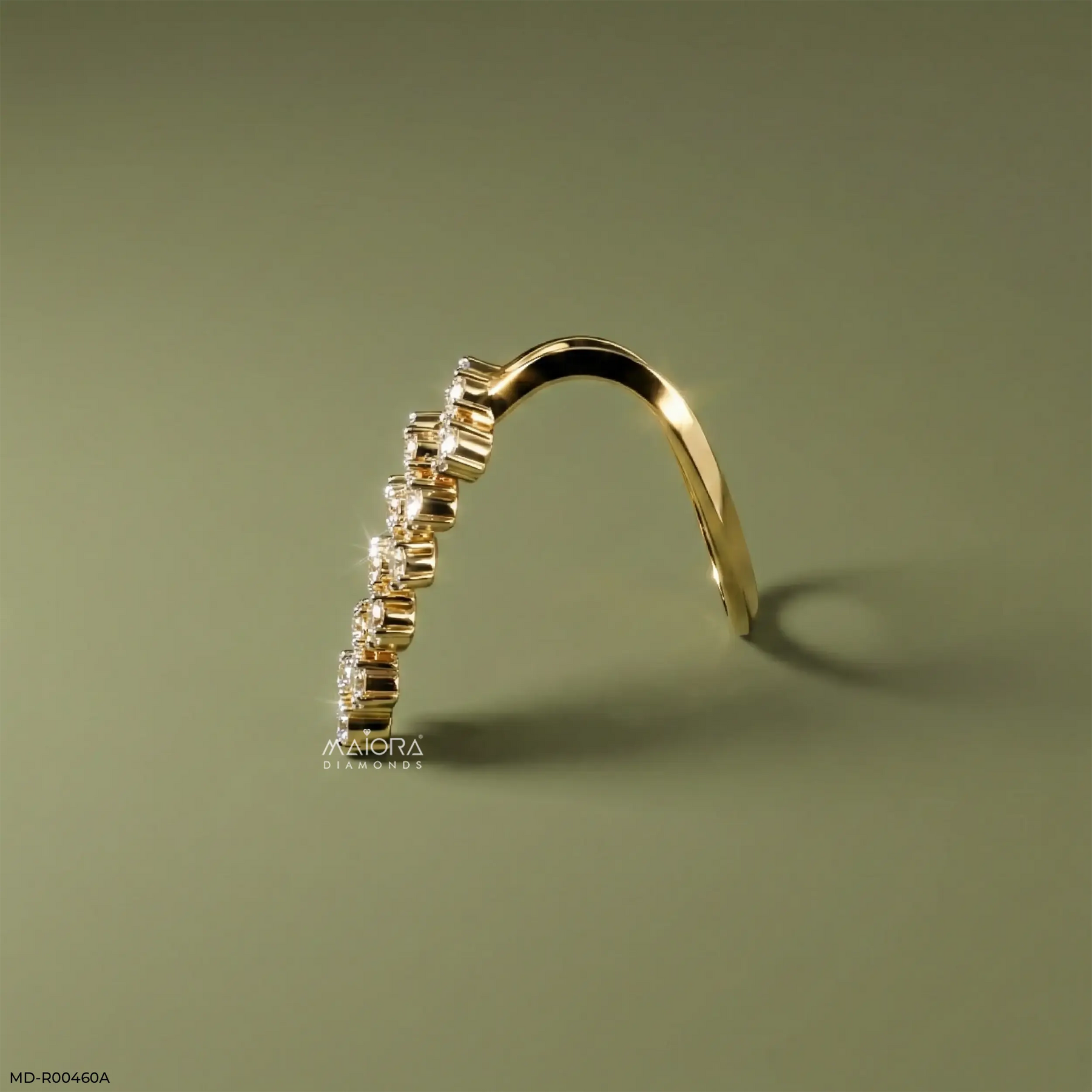 0.75 Carat V Lab Diamond Ring 14K Yellow Gold