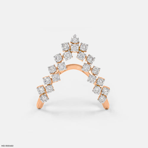 The Classic Chevron Diamond Ring 14K Rose Gold