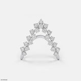V Shape Stackable Lab Diamond Ring 14K Rose Gold