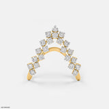 V Shape Stackable Lab Diamond Ring 14K Rose Gold