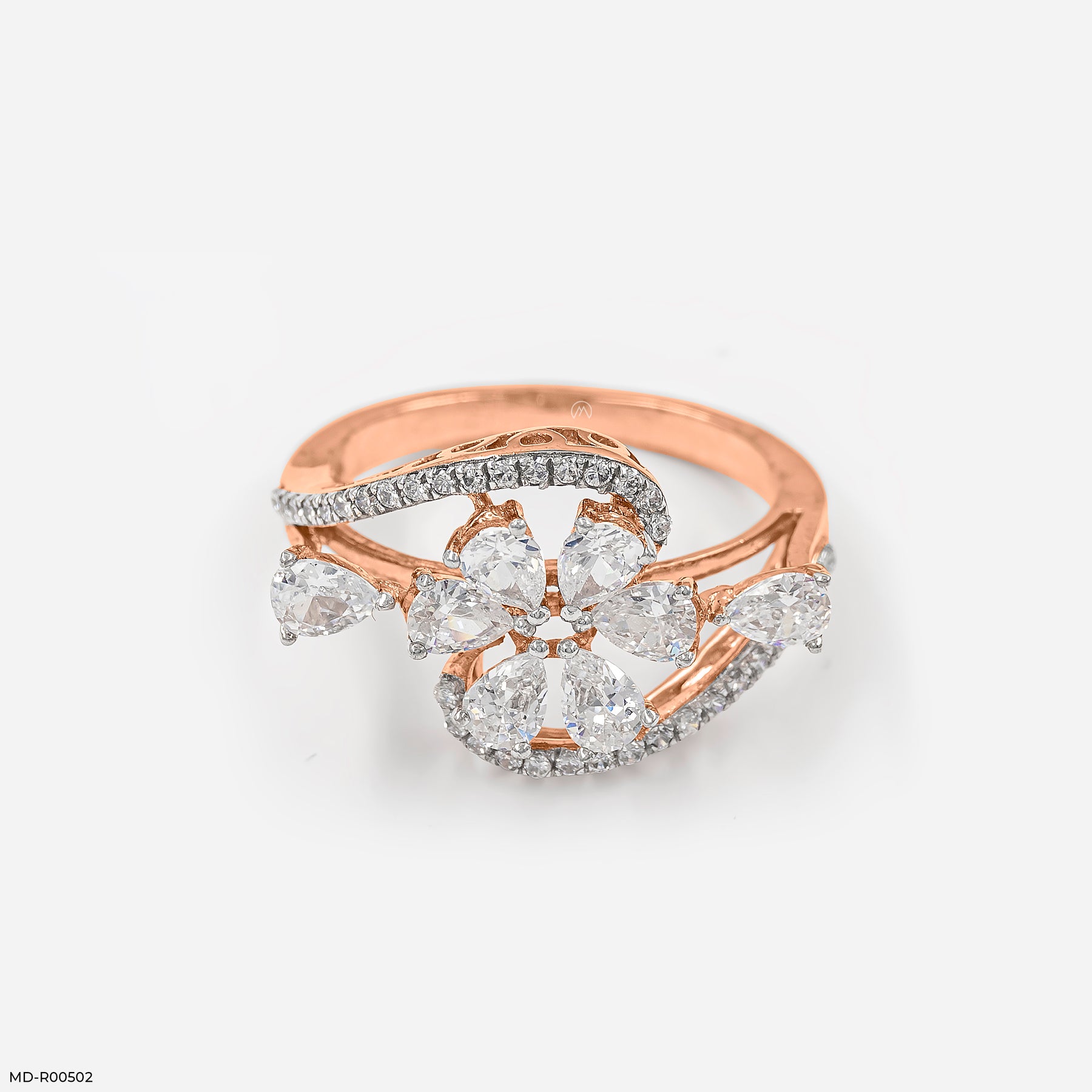 Blossom Swirl Rings 14K Rose Gold
