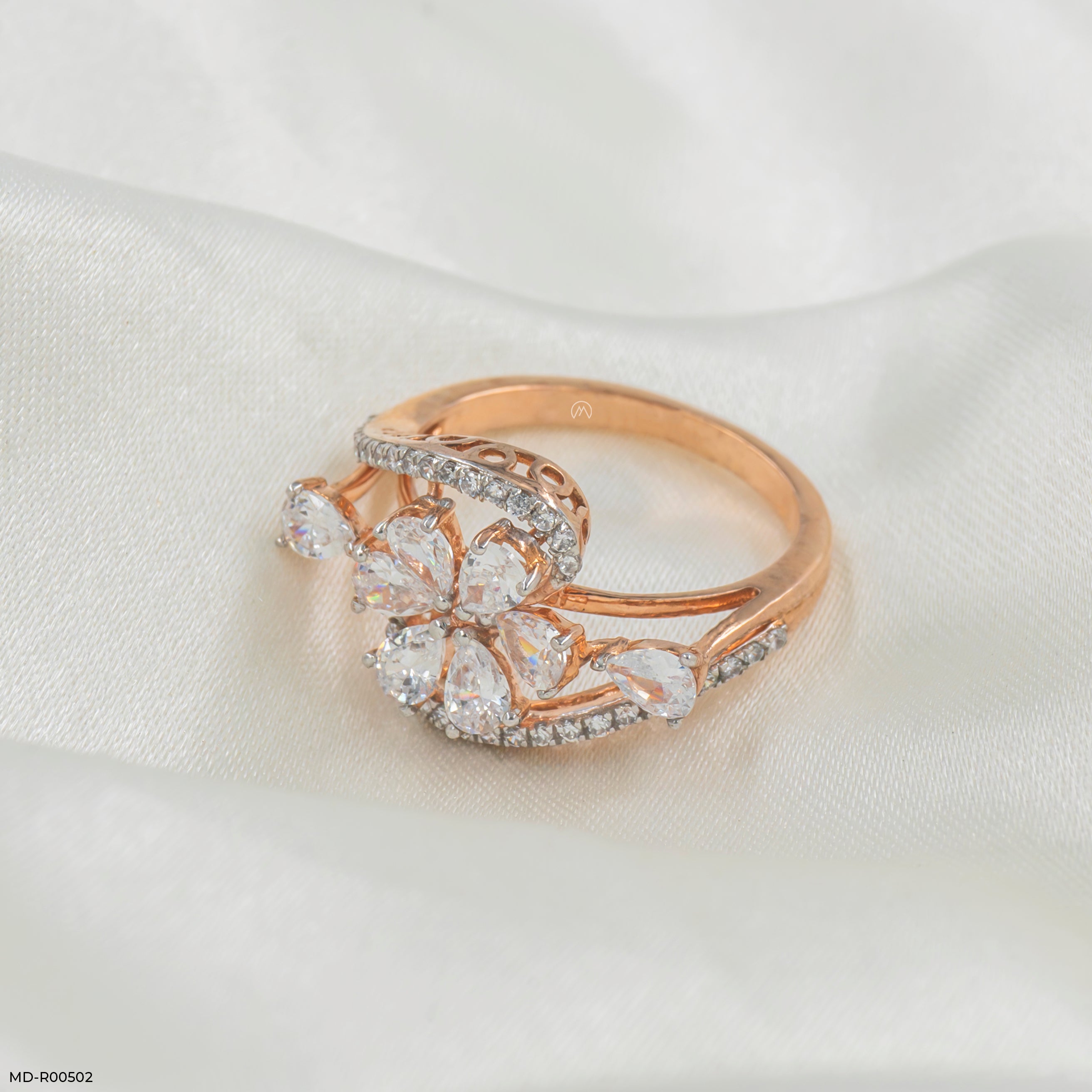 Blossom Swirl Rings 9K Rose Gold